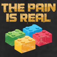 Funny Building Blocks Bricks Builder Pain Is Real Gift Microfiber Hand Towel