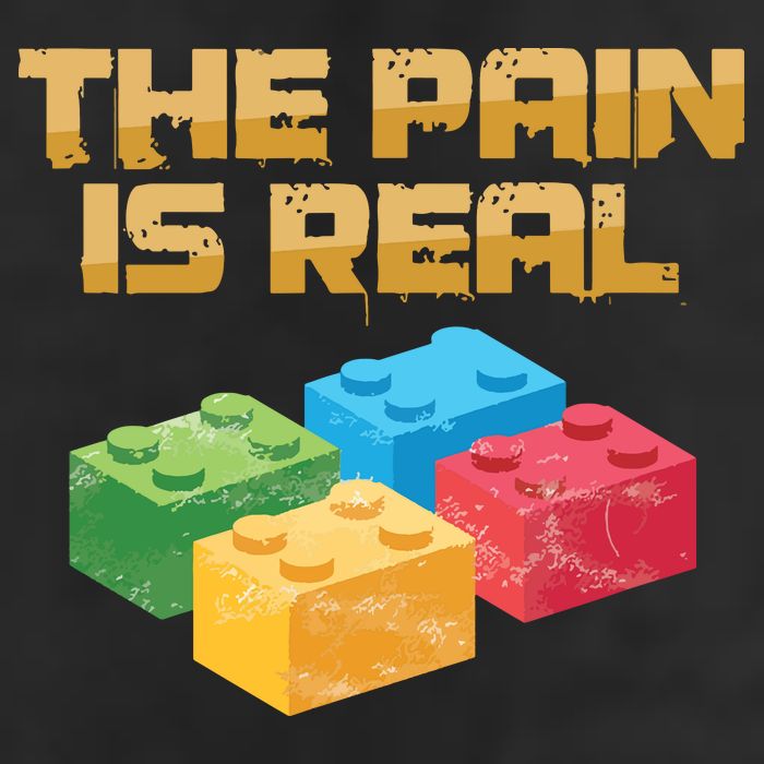 Funny Building Blocks Bricks Builder Pain Is Real Gift Microfiber Hand Towel