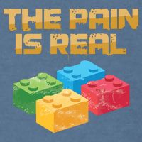 Funny Building Blocks Bricks Builder Pain Is Real Gift Garment-Dyed Sweatshirt