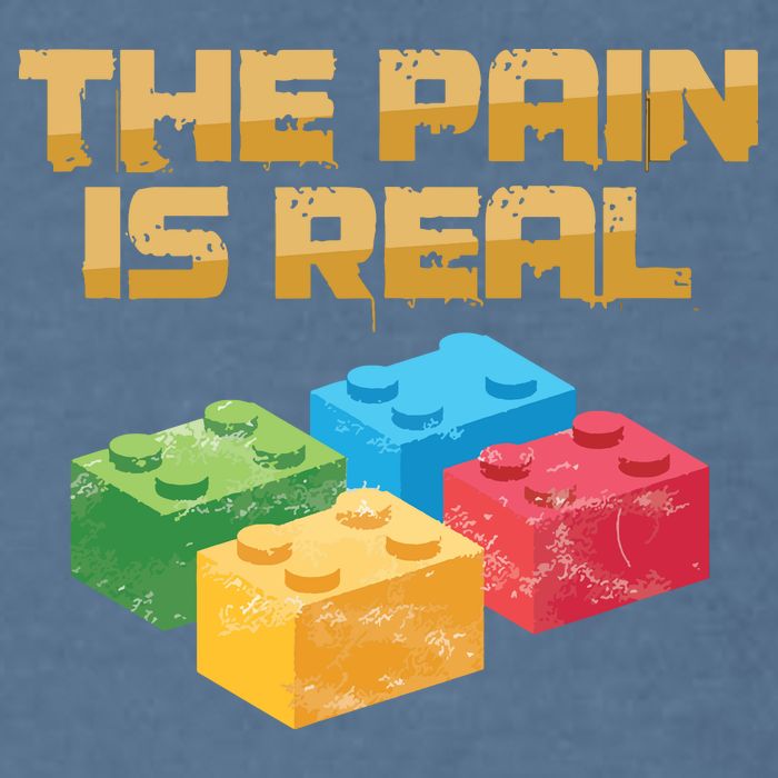 Funny Building Blocks Bricks Builder Pain Is Real Gift Garment-Dyed Sweatshirt