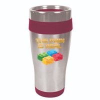 Funny Building Blocks Bricks Builder Pain Is Real Gift 16oz Travel Tumbler