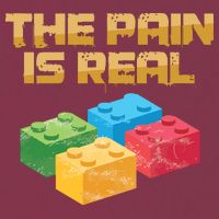 Funny Building Blocks Bricks Builder Pain Is Real Gift 16oz Travel Tumbler