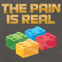 Funny Building Blocks Bricks Builder Pain Is Real Gift Cotton Canvas Backpack