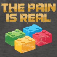 Funny Building Blocks Bricks Builder Pain Is Real Gift Vector Backpack