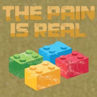 Funny Building Blocks Bricks Builder Pain Is Real Gift Garment-Dyed Women's Muscle Tee