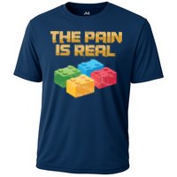 Funny Building Blocks Bricks Builder Pain Is Real Gift Performance Shirt
