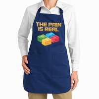 Funny Building Blocks Bricks Builder Pain Is Real Gift Apron