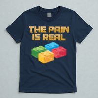 Funny Building Blocks Bricks Builder Pain Is Real Gift T-Shirt