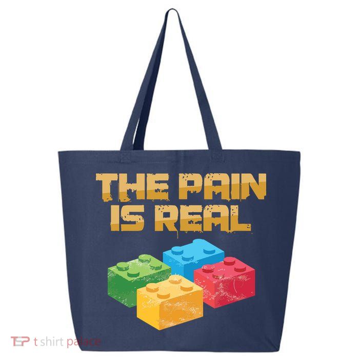 Funny Building Blocks Bricks Builder Pain Is Real Gift 25L Jumbo Tote