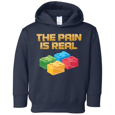 Funny Building Blocks Bricks Builder Pain Is Real Gift Toddler Hoodie