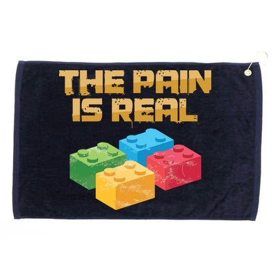 Funny Building Blocks Bricks Builder Pain Is Real Gift Grommeted Golf Towel