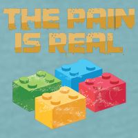 Funny Building Blocks Bricks Builder Pain Is Real Gift Sueded Cloud Jersey T-Shirt