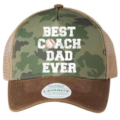 Funny Best Baseball Coach Dad Ever Father's Day Baseball Dad Gift Legacy Tie Dye Trucker Hat