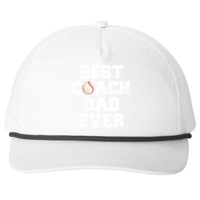 Funny Best Baseball Coach Dad Ever Father's Day Baseball Dad Gift Snapback Five-Panel Rope Hat