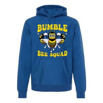 Funny Bumble Bee Design For Women Bee Squad Buddies Premium Hoodie