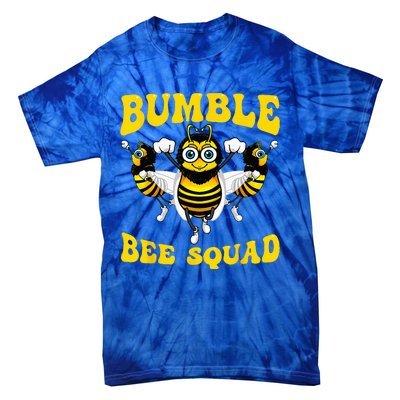 Funny Bumble Bee Design For Women Bee Squad Buddies Tie-Dye T-Shirt