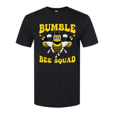 Funny Bumble Bee Design For Women Bee Squad Buddies Softstyle CVC T-Shirt