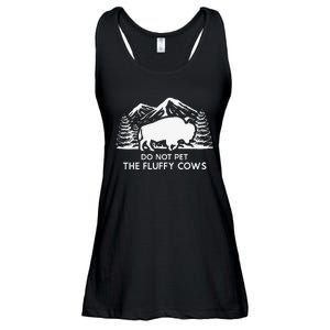 Funny Buffalo Bison Do Not Pet The Fluffy Cow Ladies Essential Flowy Tank