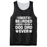 Funny Best Bearded Beer Lovin Dog Dad Slogan Mesh Reversible Basketball Jersey Tank