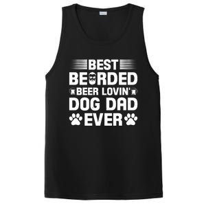 Funny Best Bearded Beer Lovin Dog Dad Slogan PosiCharge Competitor Tank