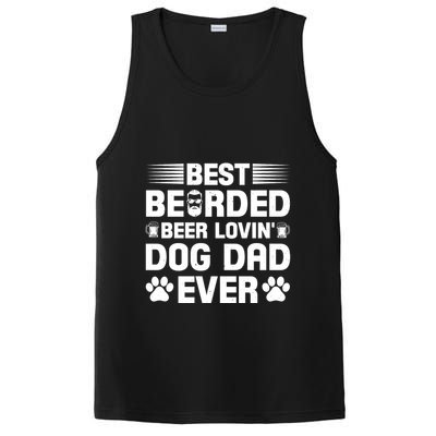 Funny Best Bearded Beer Lovin Dog Dad Slogan PosiCharge Competitor Tank