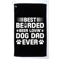 Funny Best Bearded Beer Lovin Dog Dad Slogan Golf Towel