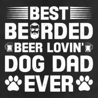 Funny Best Bearded Beer Lovin Dog Dad Slogan Golf Towel