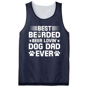 Funny Best Bearded Beer Lovin Dog Dad Slogan Mesh Reversible Basketball Jersey Tank