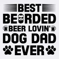 Funny Best Bearded Beer Lovin Dog Dad Slogan Garment-Dyed Sweatshirt