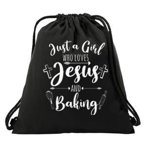 Funny Baking Baker Gift For Women Cool Jesus Christian Bake Drawstring Bag