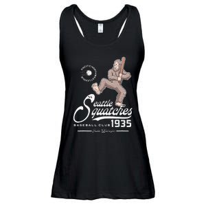 Funny Bigfoot Baseball Seatlle Squatches for Baseball Fan Ladies Essential Flowy Tank