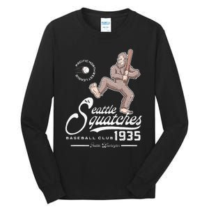 Funny Bigfoot Baseball Seatlle Squatches for Baseball Fan Tall Long Sleeve T-Shirt