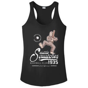 Funny Bigfoot Baseball Seatlle Squatches for Baseball Fan Ladies PosiCharge Competitor Racerback Tank