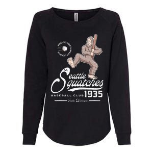 Funny Bigfoot Baseball Seatlle Squatches for Baseball Fan Womens California Wash Sweatshirt