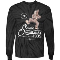 Funny Bigfoot Baseball Seatlle Squatches for Baseball Fan Tie-Dye Long Sleeve Shirt