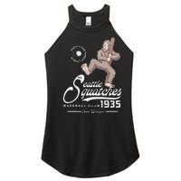 Funny Bigfoot Baseball Seatlle Squatches for Baseball Fan Women's Perfect Tri Rocker Tank