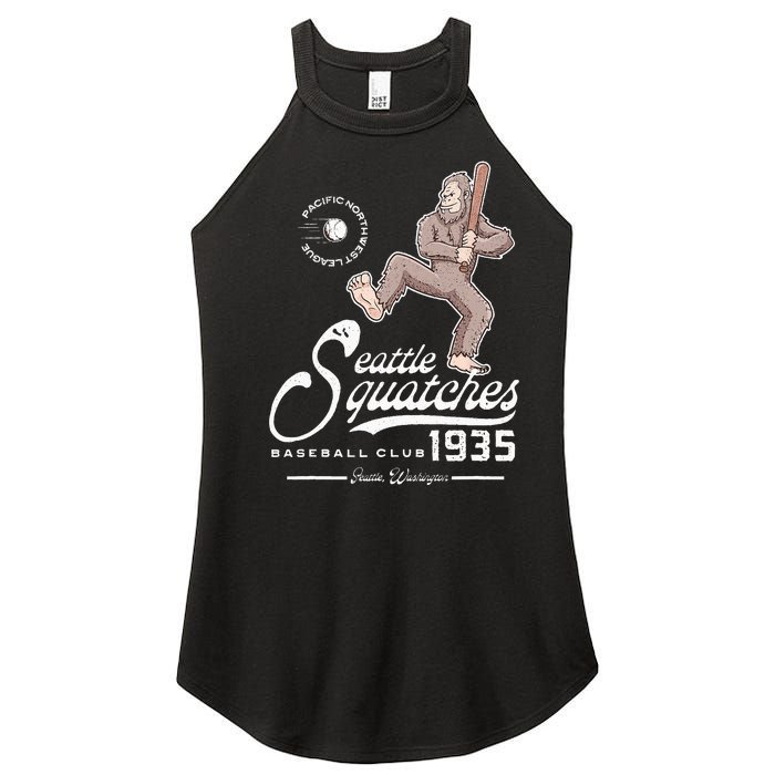 Funny Bigfoot Baseball Seatlle Squatches for Baseball Fan Women's Perfect Tri Rocker Tank