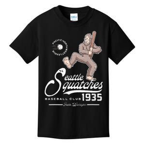 Funny Bigfoot Baseball Seatlle Squatches for Baseball Fan Kids T-Shirt