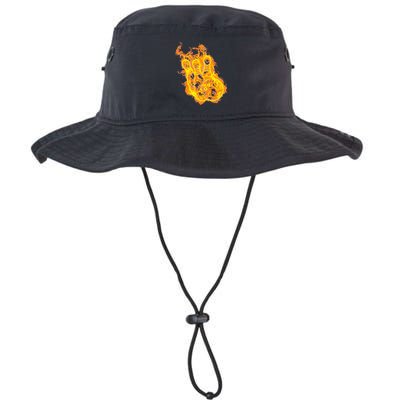 Fire Bowling Ball And Bowling Pins Flaming Bowler Legacy Cool Fit Booney Bucket Hat