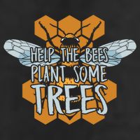 Funny Beekeeper Bee Gift Help The Bees Plant Some Trees Great Gift 7 Panel Mesh Trucker Snapback Hat