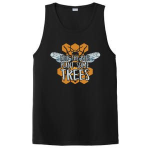 Funny Beekeeper Bee Gift Help The Bees Plant Some Trees Great Gift PosiCharge Competitor Tank