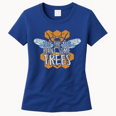 Funny Beekeeper Bee Gift Help The Bees Plant Some Trees Great Gift Womens T-Shirt