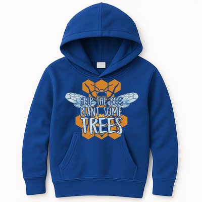 Funny Beekeeper Bee Gift Help The Bees Plant Some Trees Great Gift Kids Hoodie