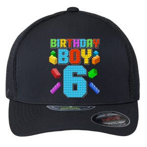 Funny Birthday Boy 6th Birthday Lego Master Builder Flexfit Unipanel Trucker Cap