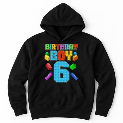 Funny Birthday Boy 6th Birthday Lego Master Builder Hoodie