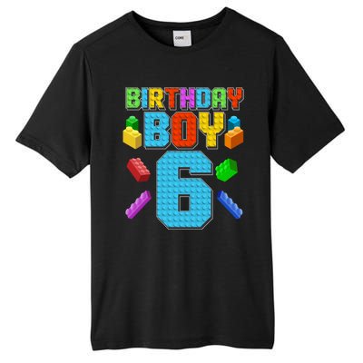 Funny Birthday Boy 6th Birthday Lego Master Builder Tall Fusion ChromaSoft Performance T-Shirt