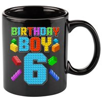 Funny Birthday Boy 6th Birthday Lego Master Builder 11oz C Handle Ceramic Mug