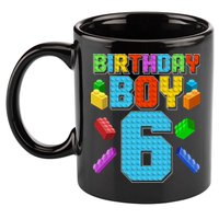 Funny Birthday Boy 6th Birthday Lego Master Builder 11oz C Handle Ceramic Mug