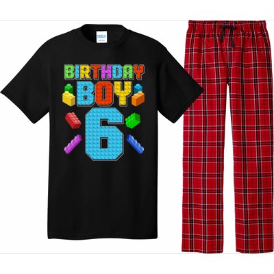 Funny Birthday Boy 6th Birthday Lego Master Builder Pajama Set