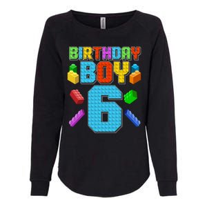 Funny Birthday Boy 6th Birthday Lego Master Builder Womens California Wash Sweatshirt